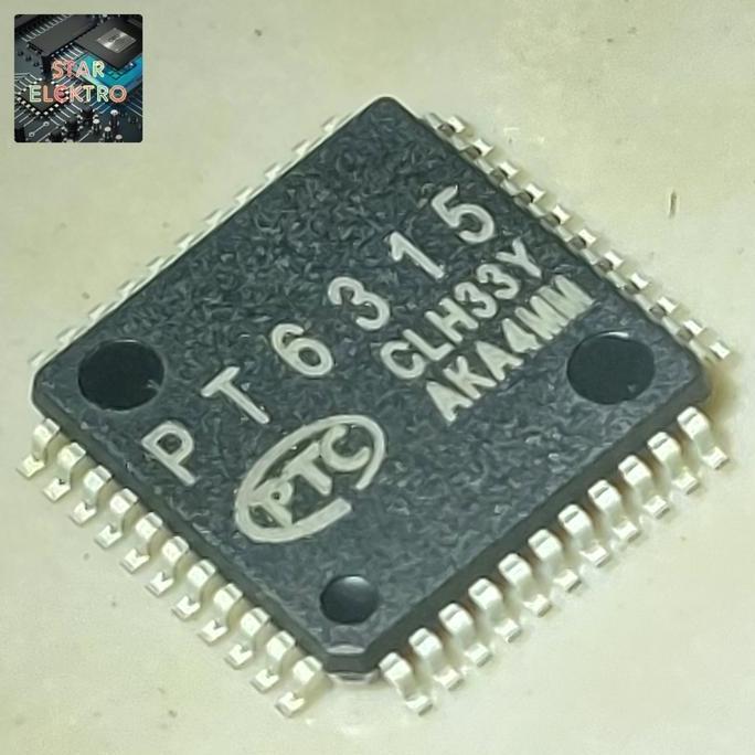 PT6315 QFP-44 SMD IC VFD NEON DRIVER DISPLAY 7 SEGMENT PT 6315 PT631S CHI PARTS KOMPONEN SE27
