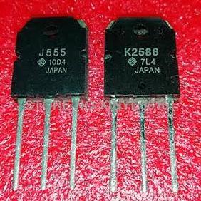 J555 K2586 2SJ555 2SK2586 MOSFET HITACHI SEPASANG 60A 60V TO-3P TRANSISTOR FET 2SK 2586 2SJ 555 KOMP