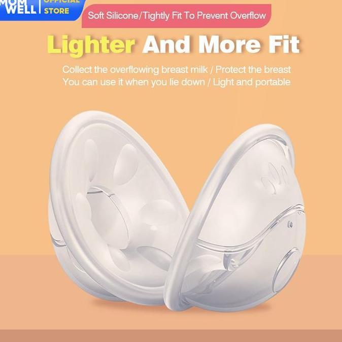 Momwell AOP01 Penampung ASI Silicone 2Pcs - Breast Milk Collector Breast Pad Silicone BPA Free