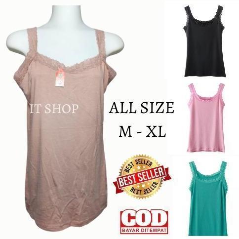 Girls- Ivshop - Camisol Renda Jumbo / Tanktop Jumbo Xxxl Tali Lebar / Tank Top Ukuran Besar Tali Leb