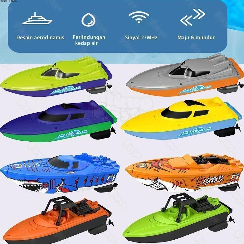 NEW DEALS ISABELLA Kapal balap remot kontrol Mainan Anak RC Kapal Speed Boat Radio Remote Control Pe