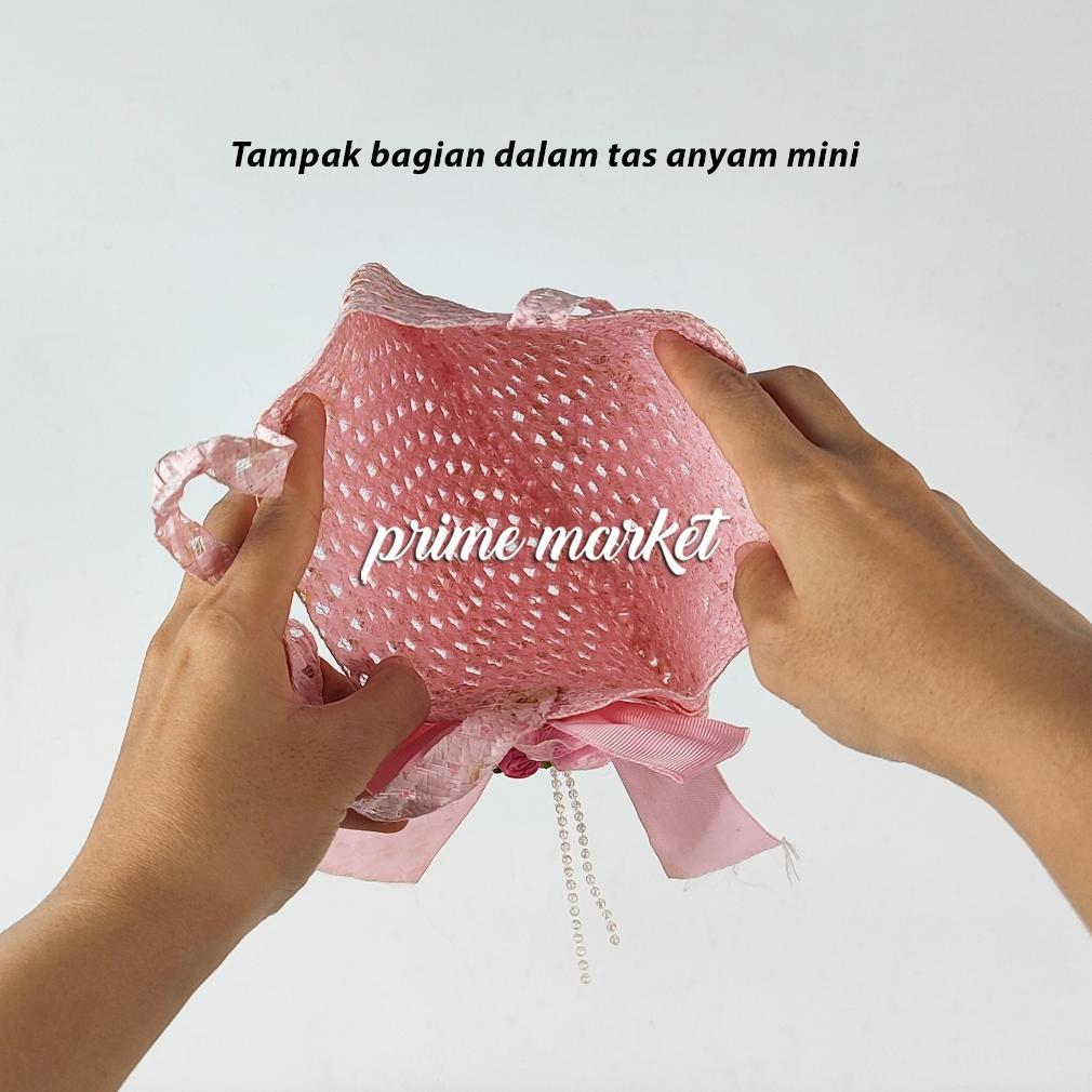 terbaru tas anyam mini tas jinjing tas tangan mini anyam hand bag mini totebag mini anyam (8006073)