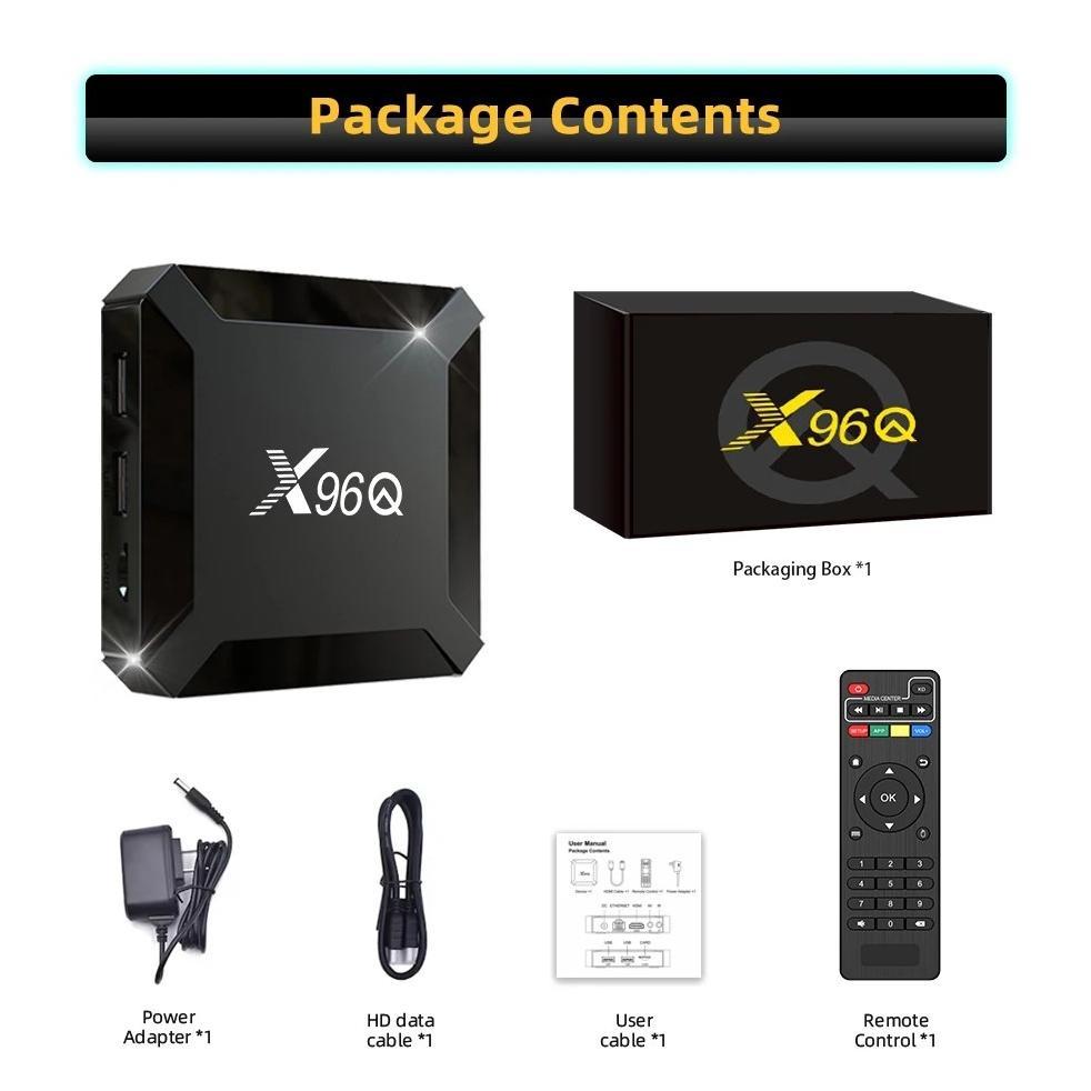 Hot Product X96Q  Android Tv Box  All Winner H313 Android 10.0  Support Bluetooth / Stb Android Tv S