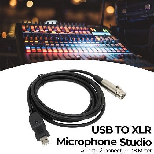 XLR To USB To Microphone Mic Link Cable Studio Audio Adapter Connector
