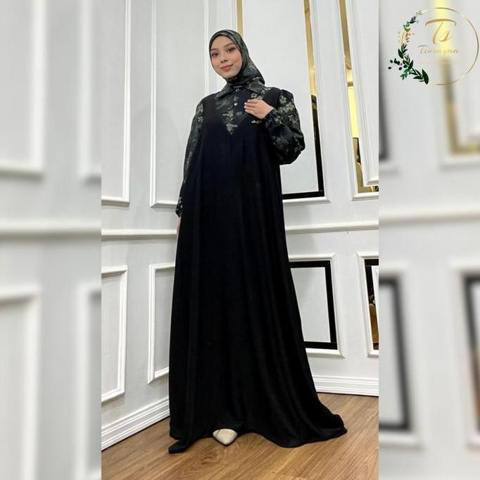 Tsurayaa Salwa - Aleva Set | Gamis Katun |