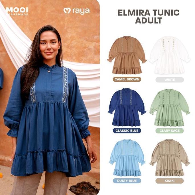 Mooi Tunik Wanita Atasan Wanita Raya Collection Elmira Tunic