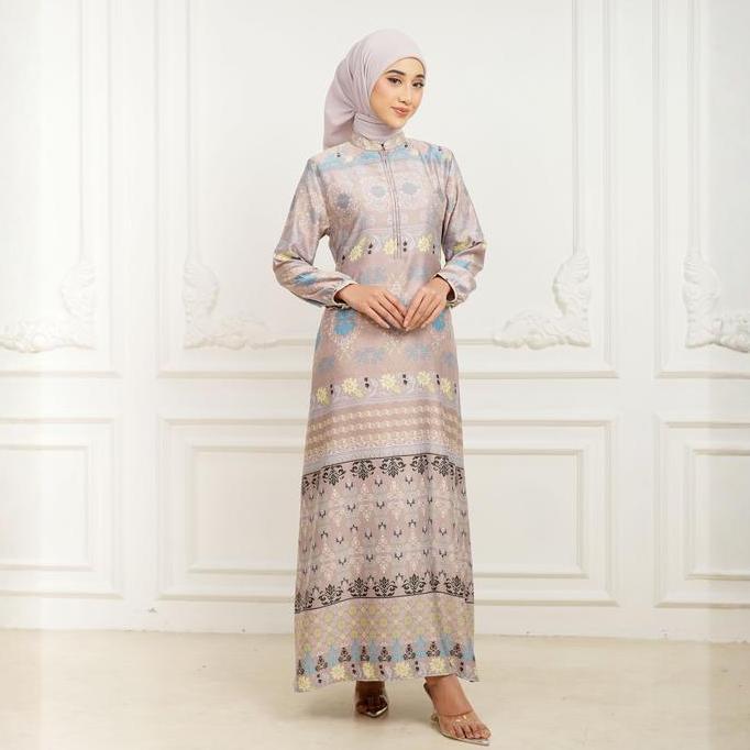 Batik Adyatma Wanita Kaluna Silver Gamis Dress