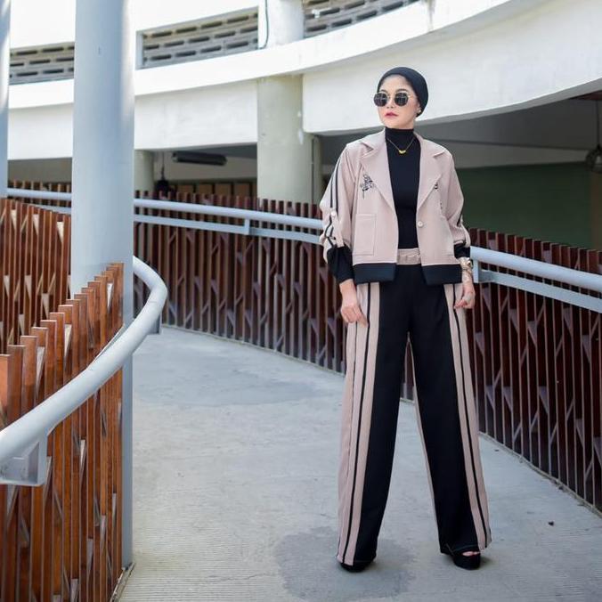 Serie Damara by Numiaa Fashion I Baju Wanita Muslim Setelan Celana Blazer dan Kemeja