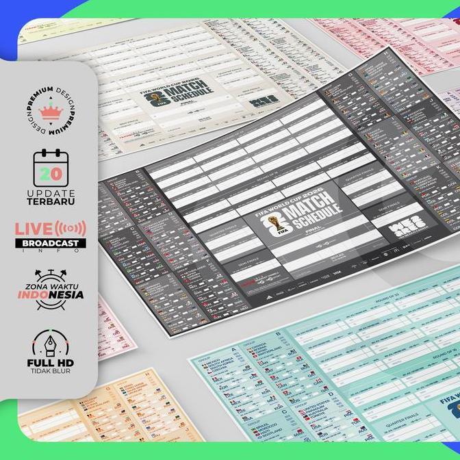 POSTER JADWAL PIALA DUNIA FIFA WORLD CUP 2026 MURAH