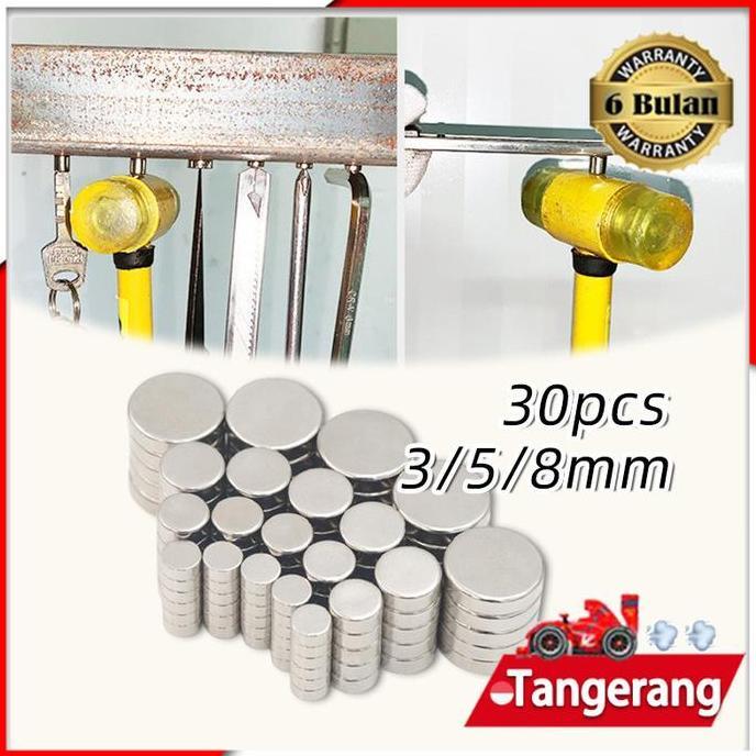 SAMRUAY 30pcs Magnet Neodium Bulat / Magnet Super / Magnet Bulet / Magnet Bulat Kuat