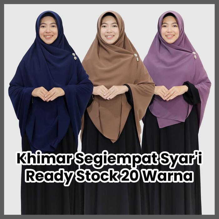 Hijab Kerudung Wolfis Segiempat Polos Khimar Segi Empat Polos - Army, 120cm