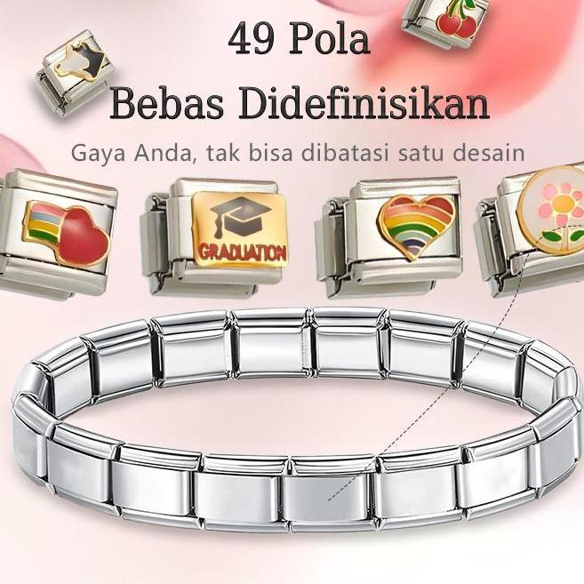 Best Seller READYItalian Charm Bracelet, bella charm bracelet Gelang Pasangan Teleskop Fleksibel Coc