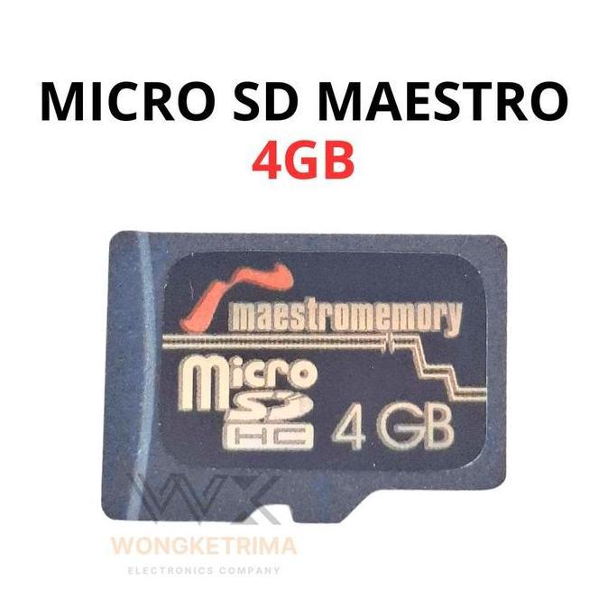 Micro Sd Maestro Memory 4Gb Kartu Memori Hp Kamera Cctv Musik Memory Card Universal