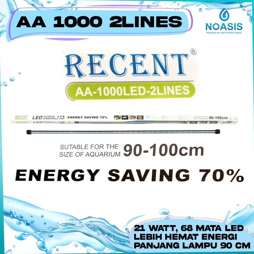 LAMPU LED CELUP AQUARIUM RECENT AA 1000 LED 2 LINES AQUASCAPE 21 W