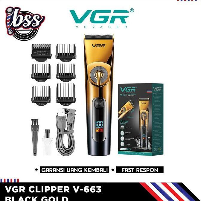 VGR CLIPPER V-663 BLACK GOLD CLIPPER CORDLESS