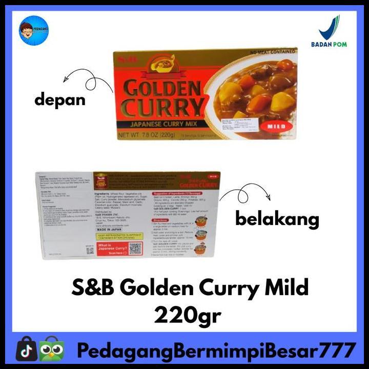 Terlaris [Pbb] S&B Golden Curry Mild 220Gr | Bumbu Kari Jepang Mild | Japanese Curry Sauce Mix | Kar
