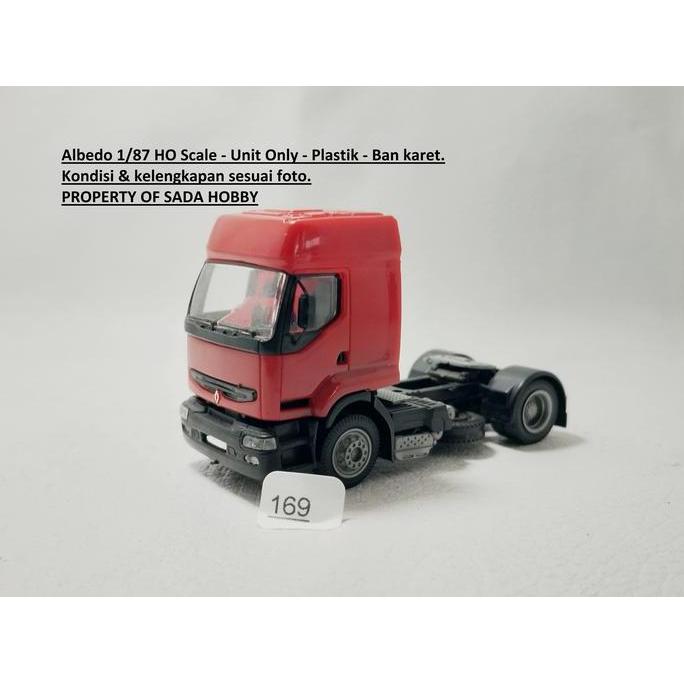 MINIATUR TRUCK ALBEDO 1/87 RENAULT PREMIUM TRUCK MERAH HO SCALE UNIT ONLY SHOBBY