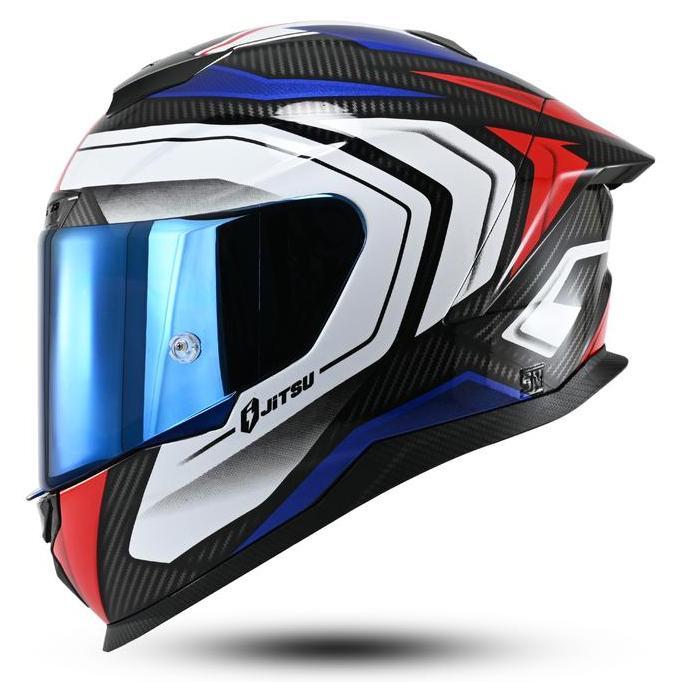 Helm Full Face Jitsu Air 1 Terbaru Motif Carbon Tech Keren 2024 SNI Premium