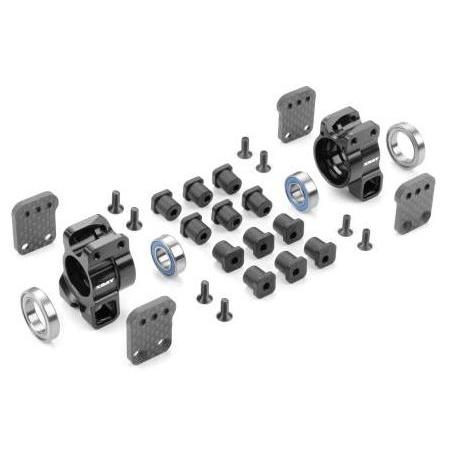 350912 XRAY XRAY XB8 ALU REAR UPRIGHTS - MULTI-ADJUSTABLE - SET TQRC