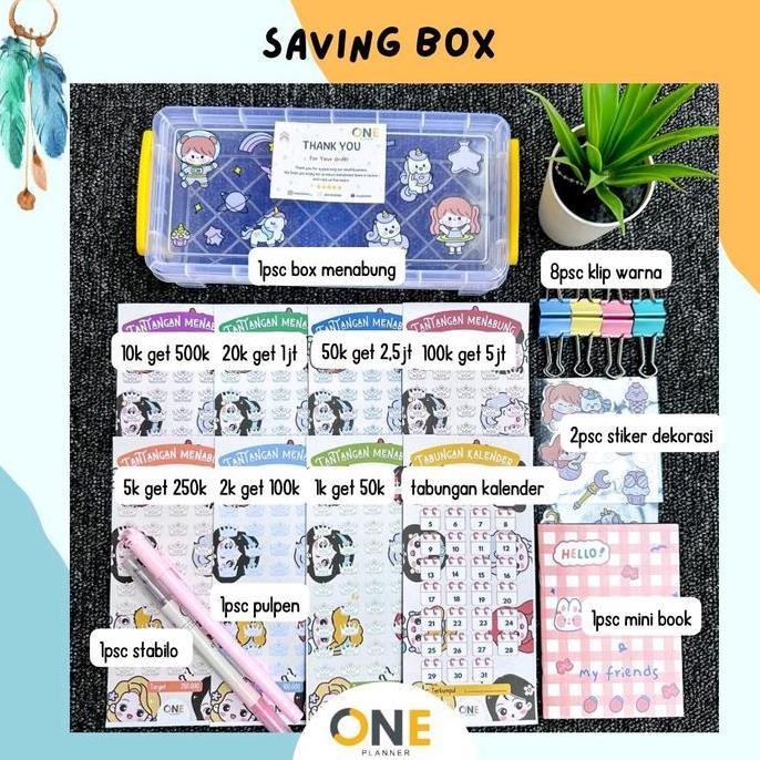 Escola - Saving Box One Planner | Saving Box Challenge