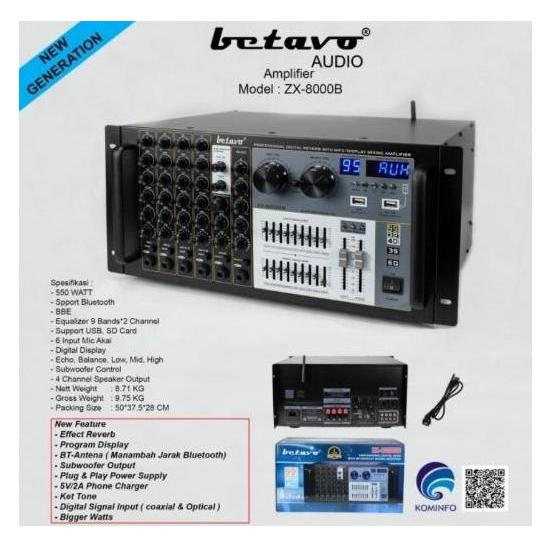 POWER AMPLIFIER BETAVO ZX8000B ZX 8000B ZX8000 B