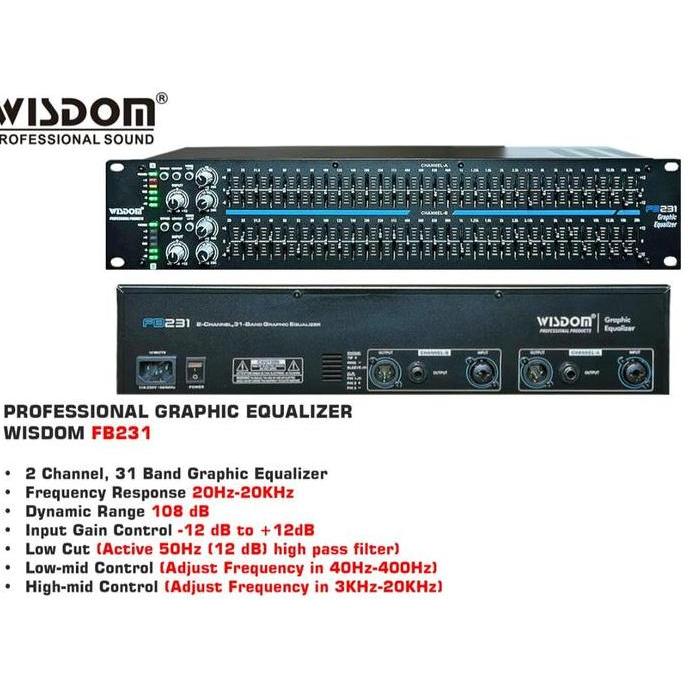 WISDOM PROFESSIONAL GRAPHIC EQUALIZER FB231/FB 231