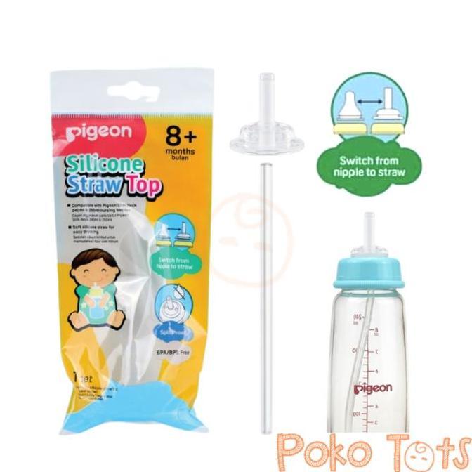 Pigeon Silicone Straw Top Sedotan Pengganti Dot Botol Susu Pigeon