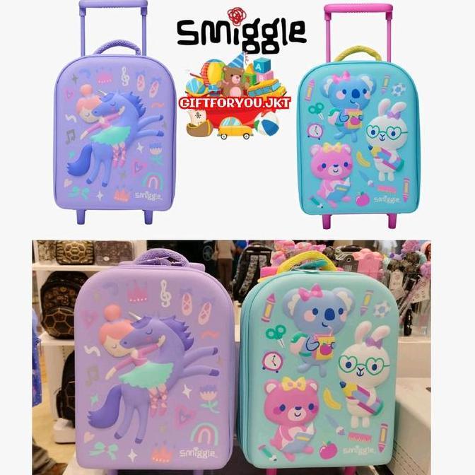 TERBARU - Tas Trolley Anak Smiggle Ready Set Go Teeny Tiny Series Original Travel Bag Koper Kids Gir