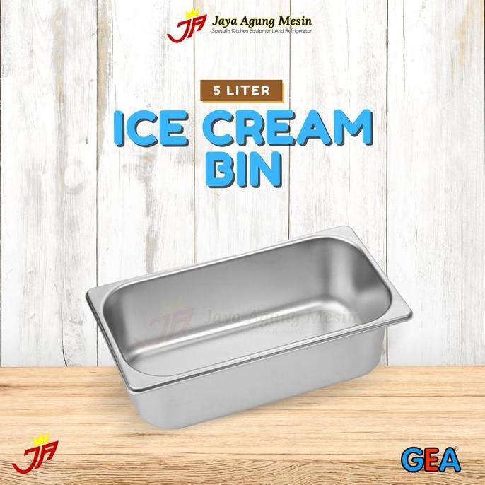 BEBAS ONGKIR - ICE CREAM BIN GEA BIN5L-S/S/Wadah Ice Cream