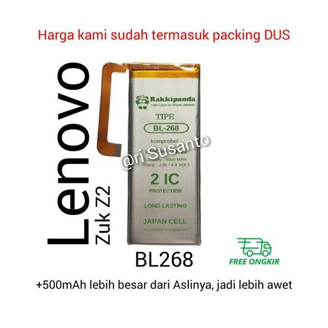 Baterai Rakkipanda BL-268 BL268 for Lenovo Zuk Z2 Double Power IC