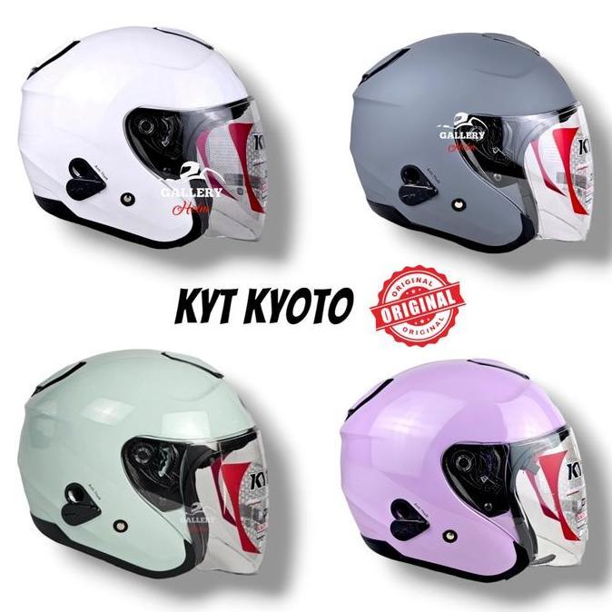 Kyt Kyoto R Original All Varian Helmet Motorcycle Kaca Visor Smoke Leopard
