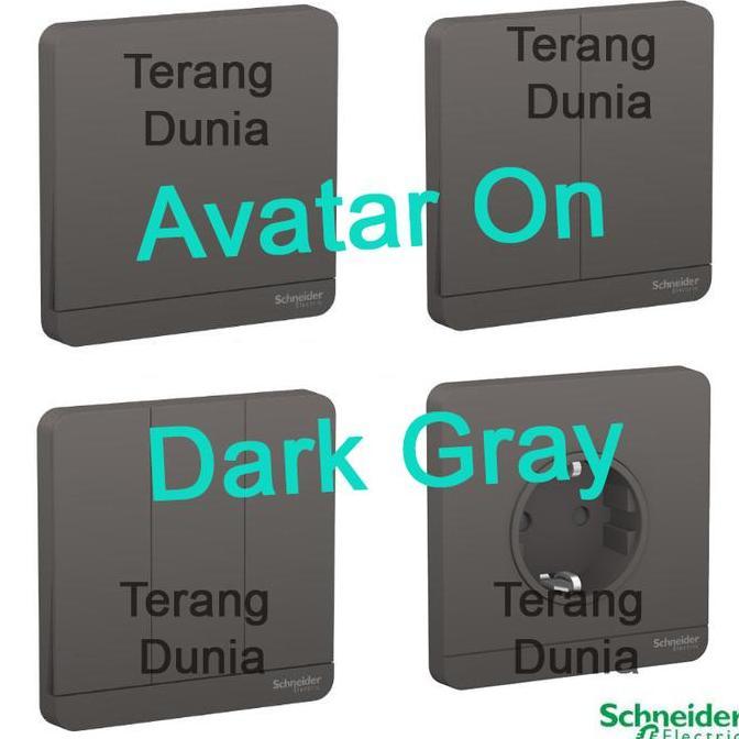 TERMURAH - Schneider AvatarOn Gray Saklar AvatarOn Stopkontak AvatarOn Schneider