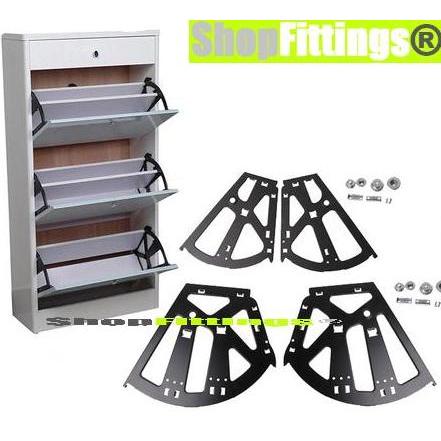// BRAKET LEMARI RAK SEPATU ENGSEL PUTAR FLIP SHOE RACK HINGE MECHANISM *