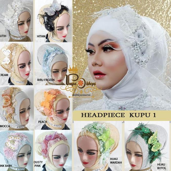 Headpiece Kupu Mutiara Headpiece Hijab Headpiece Pengantin
