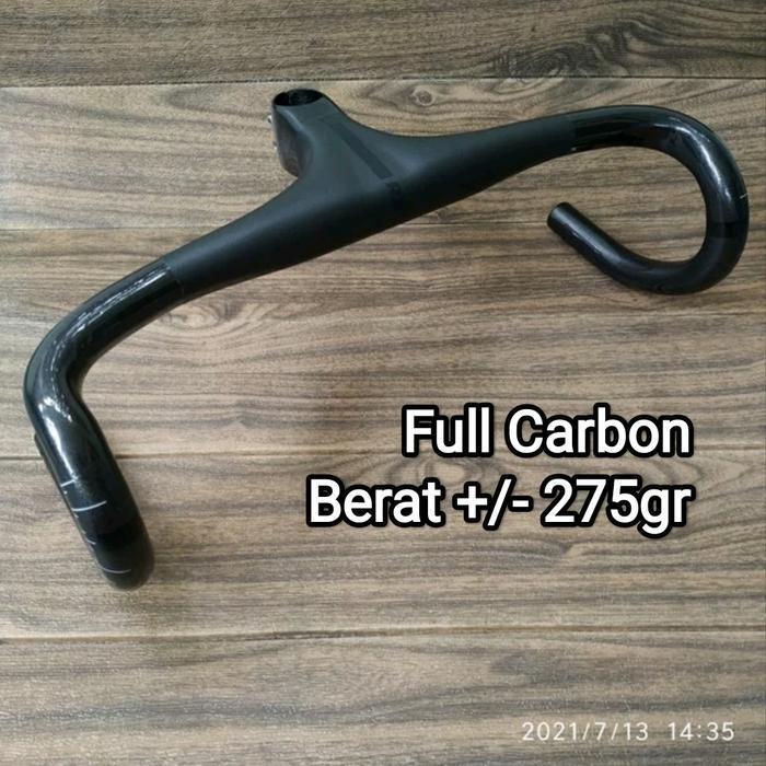 RXL XL FULL CARBON ULTRALIGHT DROPBAR INTEGRATED STEM 42 CM ORIGINAL DAN TERPERCAYA