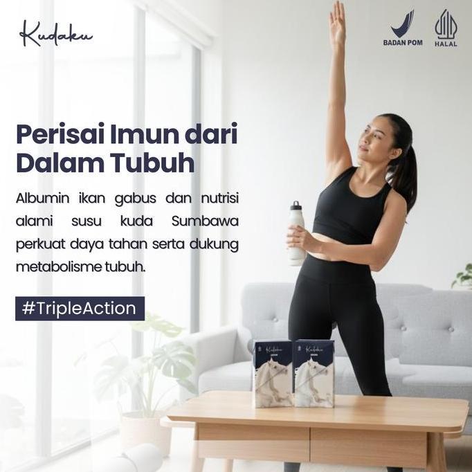 Milkku- Kudaku Susu Kuda Liar Sumba Bubuk 200Gr Minuman Bahan Alami Kaya Protein & Kolagen Teripang 