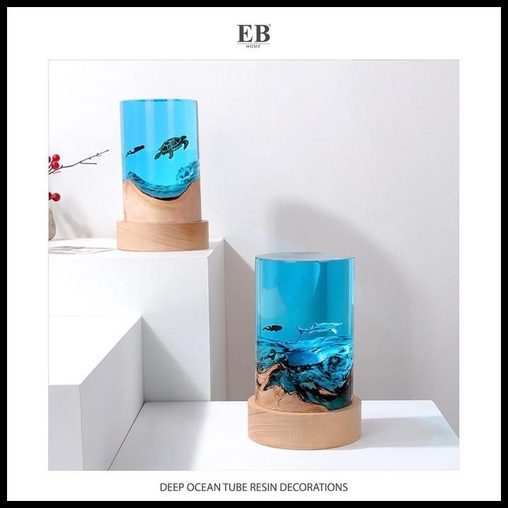 Terbaru Pajangan Meja Pemandangan Laut Gift Unik / Deep Ocean Tube Resin Decorations Eb Home 4235