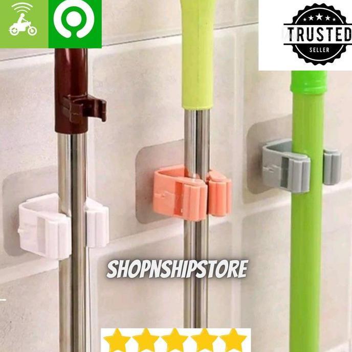 FIV (5pcs) Holder Broom Mop Stick-On ORIGINAL