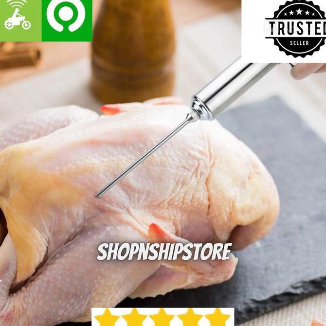 NAU Suntik Injector Dapur Masak Bumbu Daging Kalkun Ayam Stainless Steel