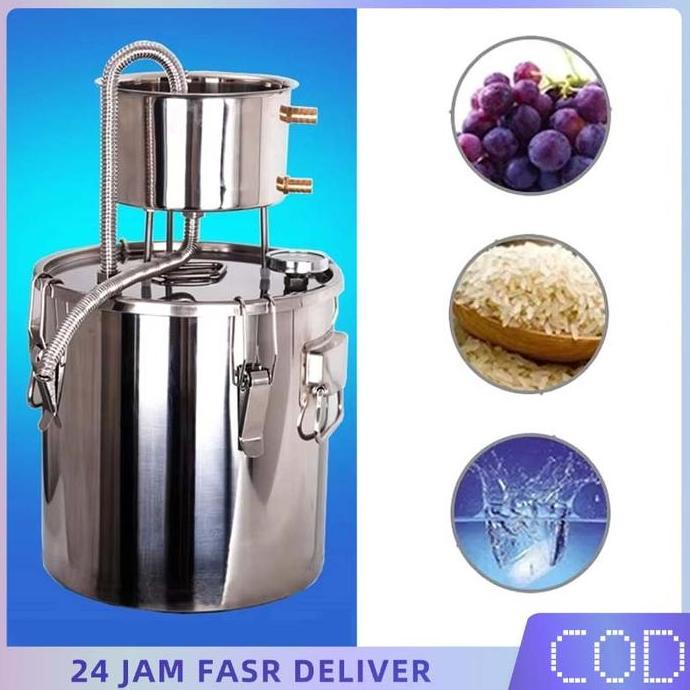 ADX 12L Alat Penyulingan Destilasi Alkohol 304 Stainless Steel Distiller Moonshine Destilasi Set Pen