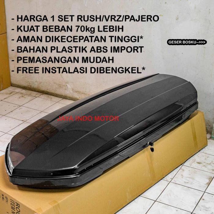 ROOFBOX ROOF BOX 600L BAGASI ATAS MOBIL 1 PAKET ALL NEW PAJERO ORIGINAL DAN TERPERCAYA