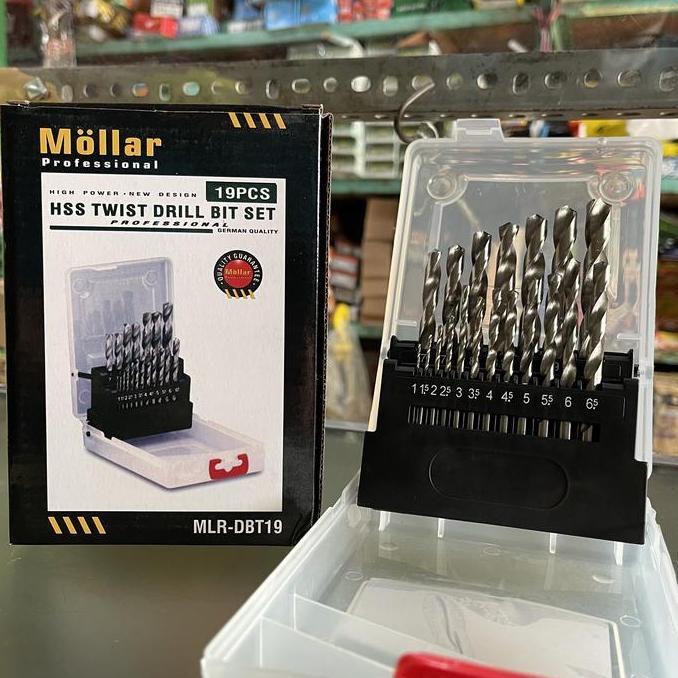 Mata Bor Besi Set 19 Pcs BAGUS Mollar MATA BOR SET MURAH