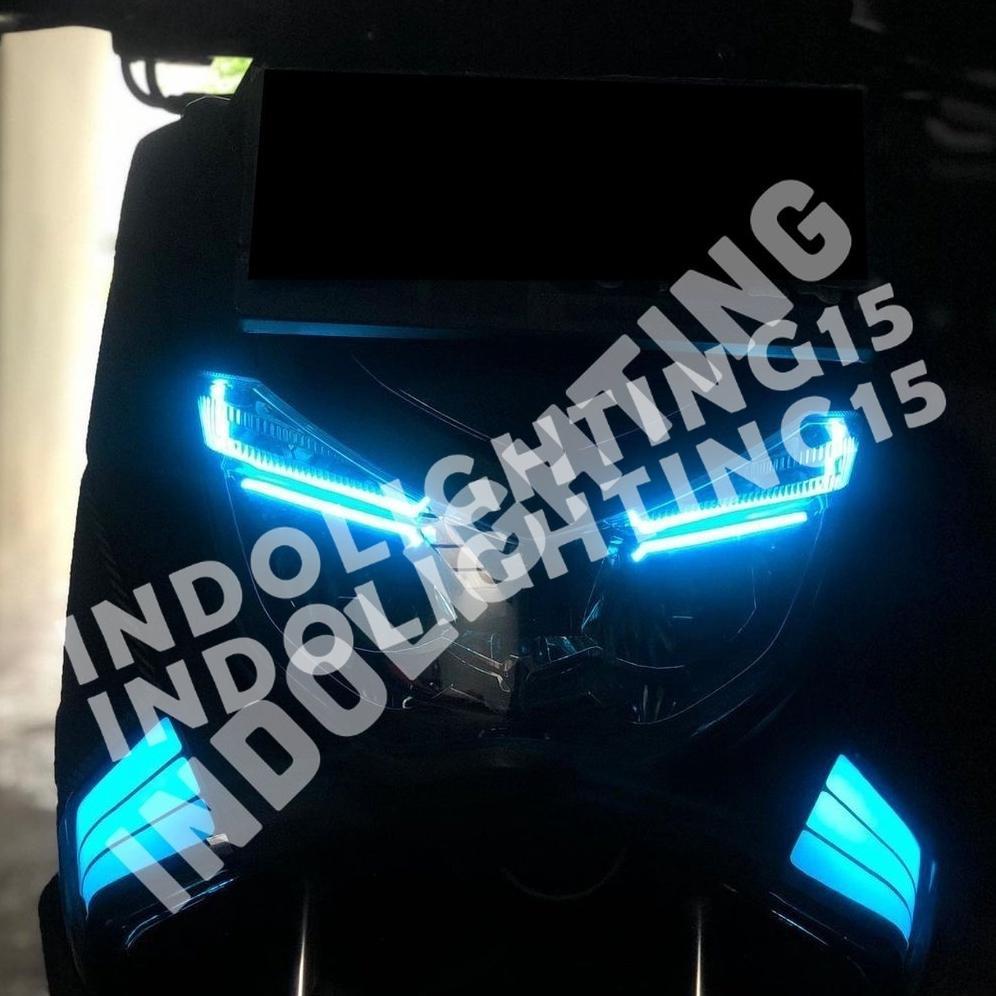 Sepaket Lampu Alis Nmax Old Bonus Devil eye Tidak Berbintik Lampu headlamp Lampu Variasi Nmax Old