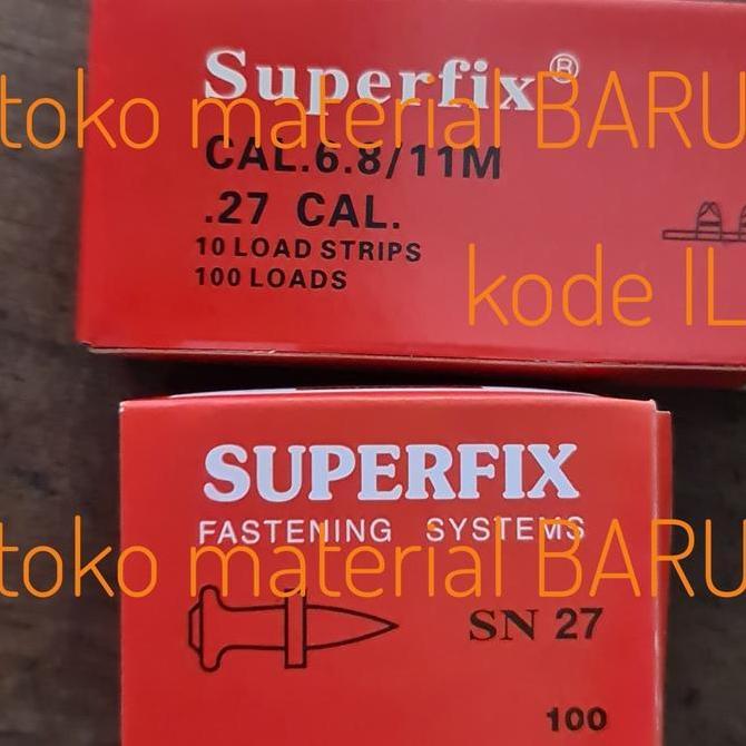 Mure- Superfix Paku Ramset Dan Red Strip Catridge Tipe Hilti Isi 100Psg