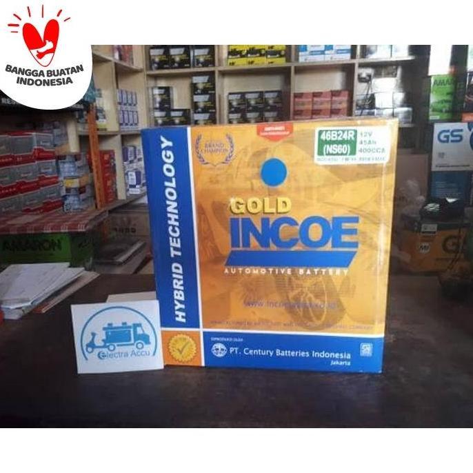 Aki mobil incoe NS60 (aki basah)