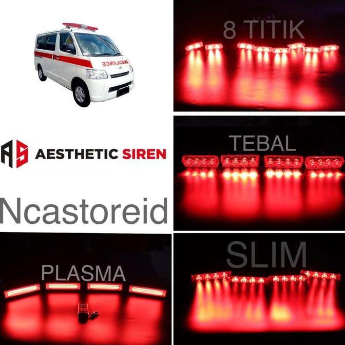 STROBO GRILL AMBULANCE MERAH LENGKAP BERKUALITAS TERANG DAN BERGARANSI