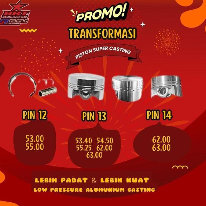 Piston Super Casting BRT 13 Piston 53.40/54.50/55.25/62.00/63.00 MM