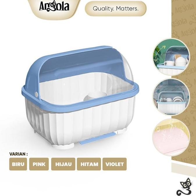 TP Angola Rak Piring Plastik C29 Rak Pengering Piring/Mangkok/Sendok Rak Dapur