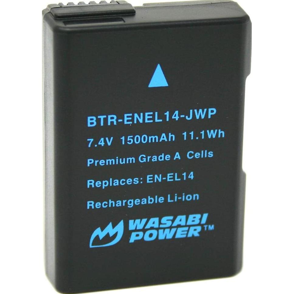 Wasabi Power Battery for Nikon EN-EL14 EN-EL14a ENEL14 ENEL14a EN EL14 EL14a Baterai D3100 D3200 D33