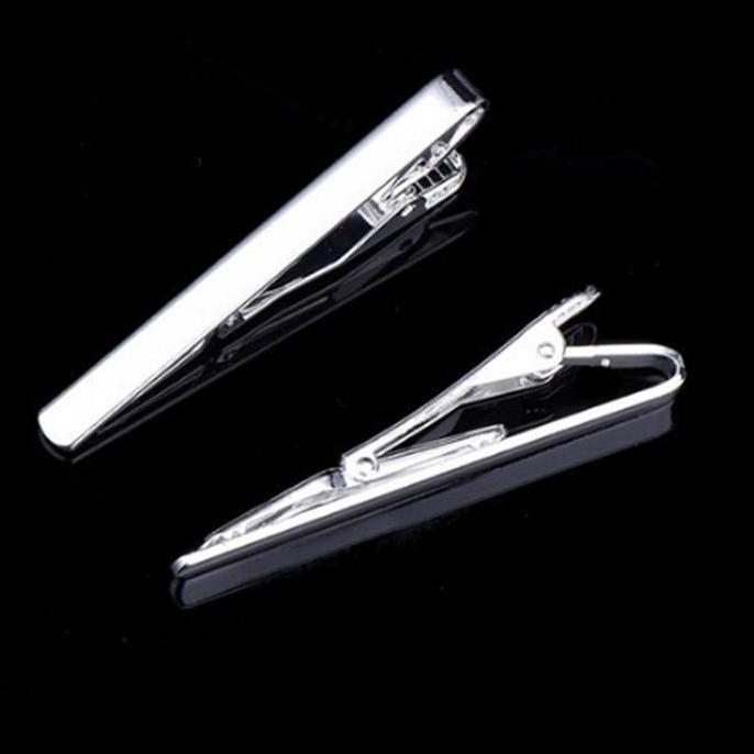 Penjepit Dasi Pin Tie Jepit Dasi Polos Silver